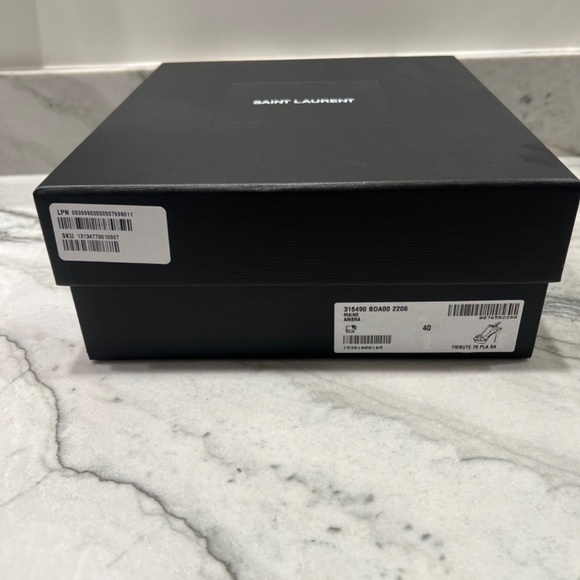 Saint Laurent Tribute 75 Leather Platform Sandals - Excellent Condition - Picture 10 of 10